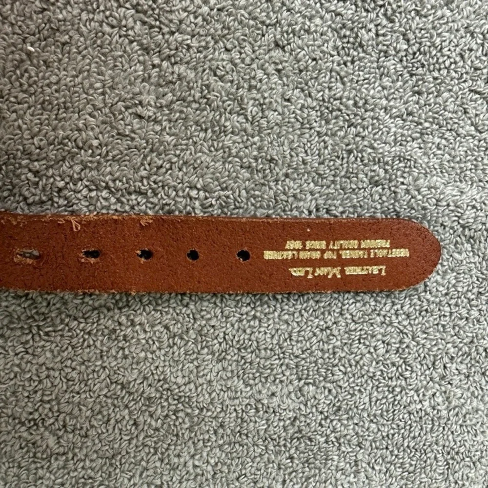 Leather Man Ltd Mens Anchor Nautical Surcingle Belt Navy Brown Size 44 Brass
